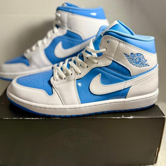Nike Air Jordan 1 Mid SE White Legend Blue FZ2142-114 Men's Size 14 | NWB no lid - Picture 5 of 10